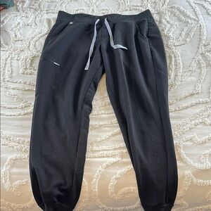 Figs Black Track Pants